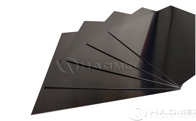 lamina de aluminio negro RAL 9005