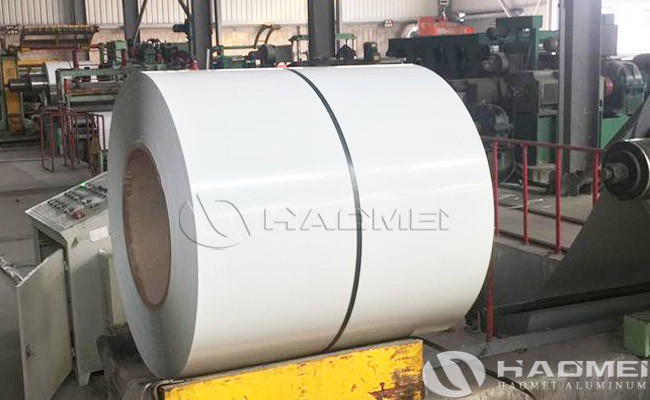 lámina de aluminio pintada de blanco