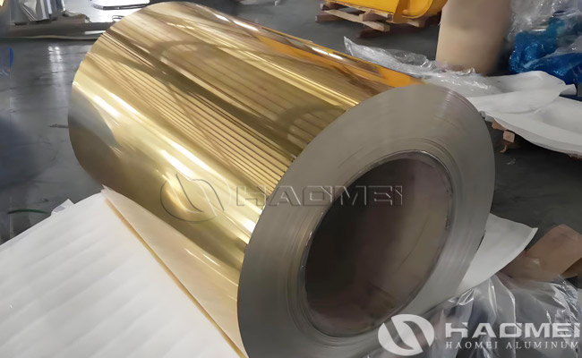 placa de aluminio espejo oro