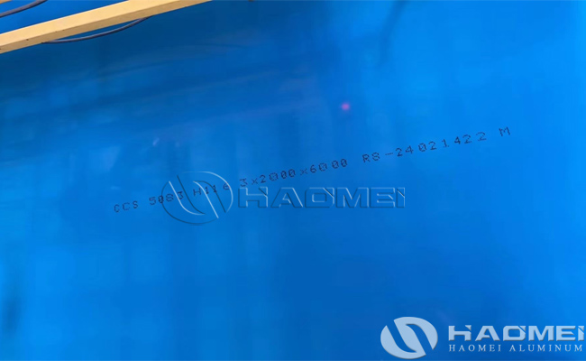 lámina de aluminio 5083 H116/H321 con certificado CCS